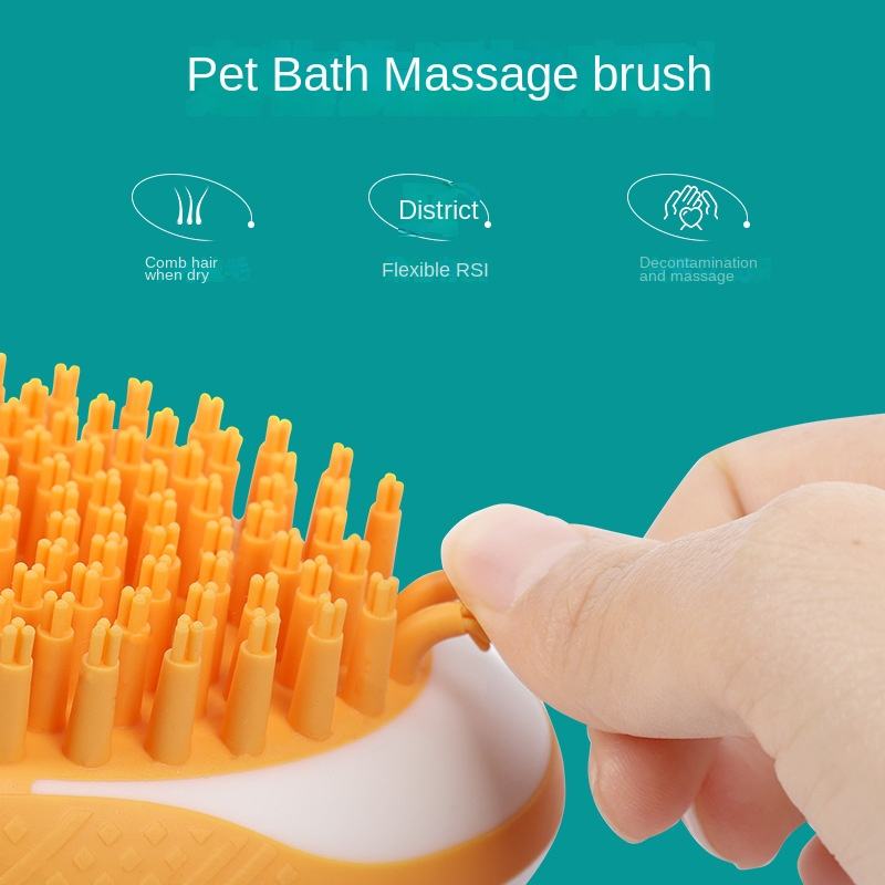 Pet Shampoo Brush PawLuxe 2-in-1 Bath & Massage Brush