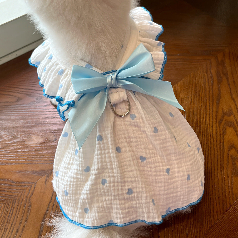 Floral Dog Dress PawBloom Cotton Pet Dress