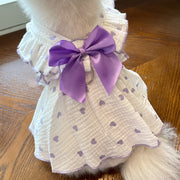 Floral Dog Dress PawBloom Cotton Pet Dress