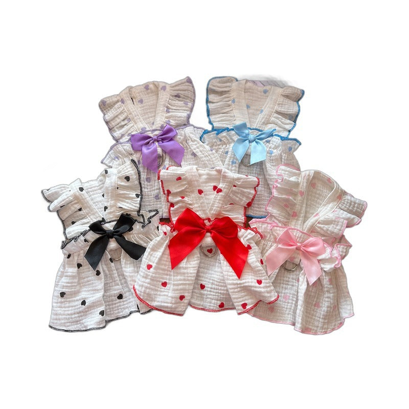 Floral Dog Dress PawBloom Cotton Pet Dress