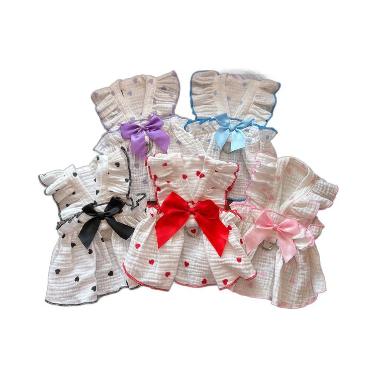 Floral Dog Dress PawBloom Cotton Pet Dress