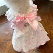 Floral Dog Dress PawBloom Cotton Pet Dress
