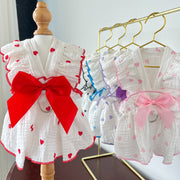 Floral Dog Dress PawBloom Cotton Pet Dress