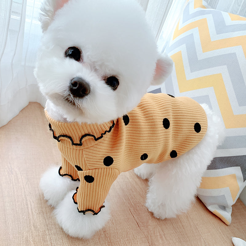 Polka Dot Dog Shirt PawPolka Soft Cotton Turtleneck