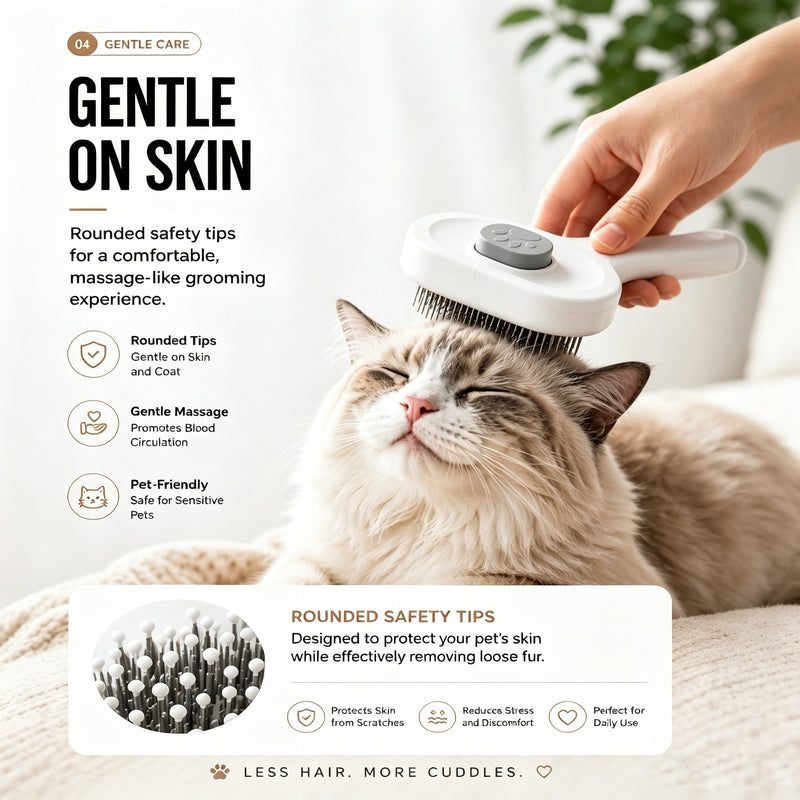 Self Cleaning Slicker Brush FurEase Dog & Cat Grooming