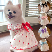 Floral Dog Dress PawBloom Cotton Pet Dress