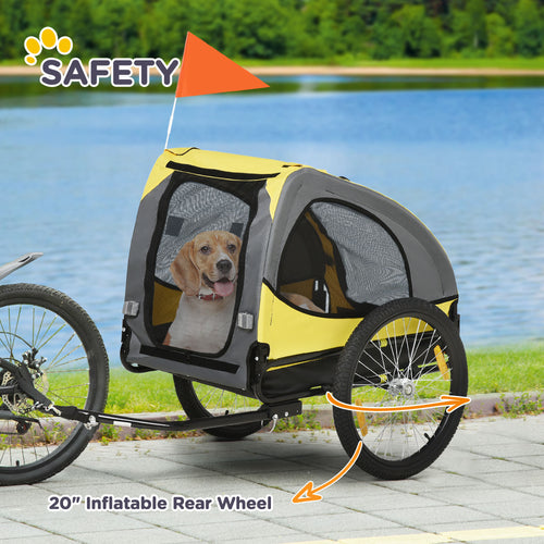 Dog Bike Trailer Foldable Pet Bicycle Trailer for Medium Dogs