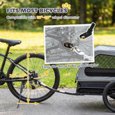 Dog Bike Trailer Foldable Pet Bicycle Trailer for Medium Dogs