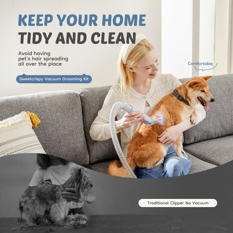 Pet Grooming Vacuum 5-in-1 Dog & Cat Grooming Kit
