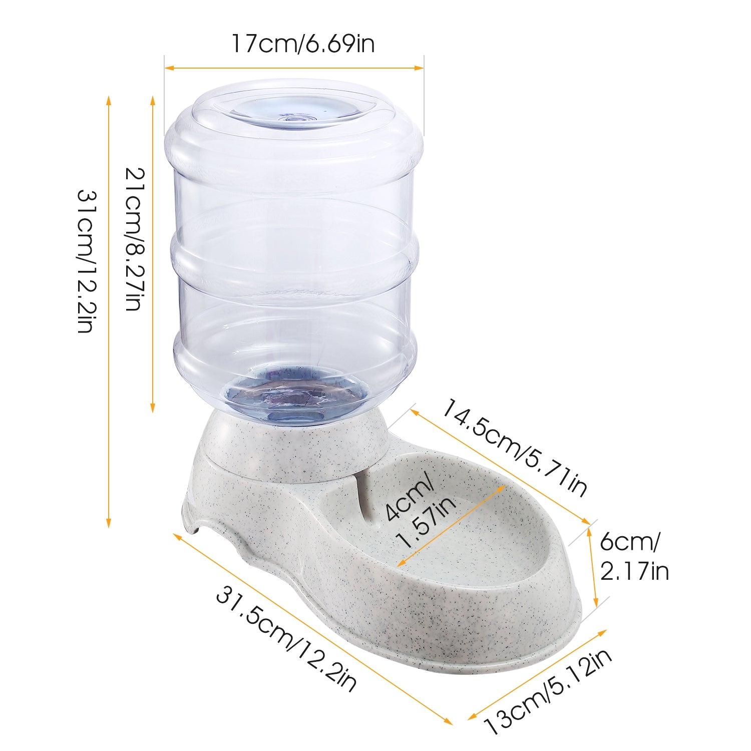 Automatic Pet Water Dispenser HydraPaw 3.5L Gravity Feeder