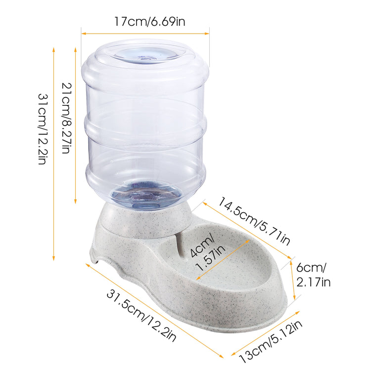 Automatic Pet Water Dispenser HydraPaw 3.5L Gravity Feeder