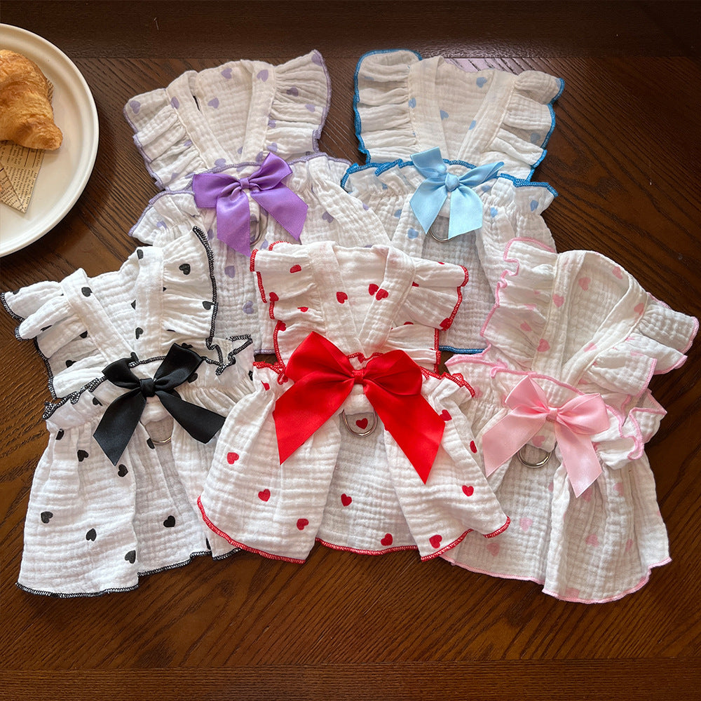 Floral Dog Dress PawBloom Cotton Pet Dress