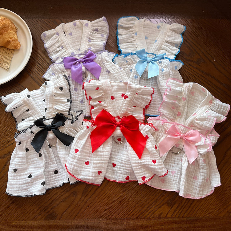 Floral Dog Dress PawBloom Cotton Pet Dress
