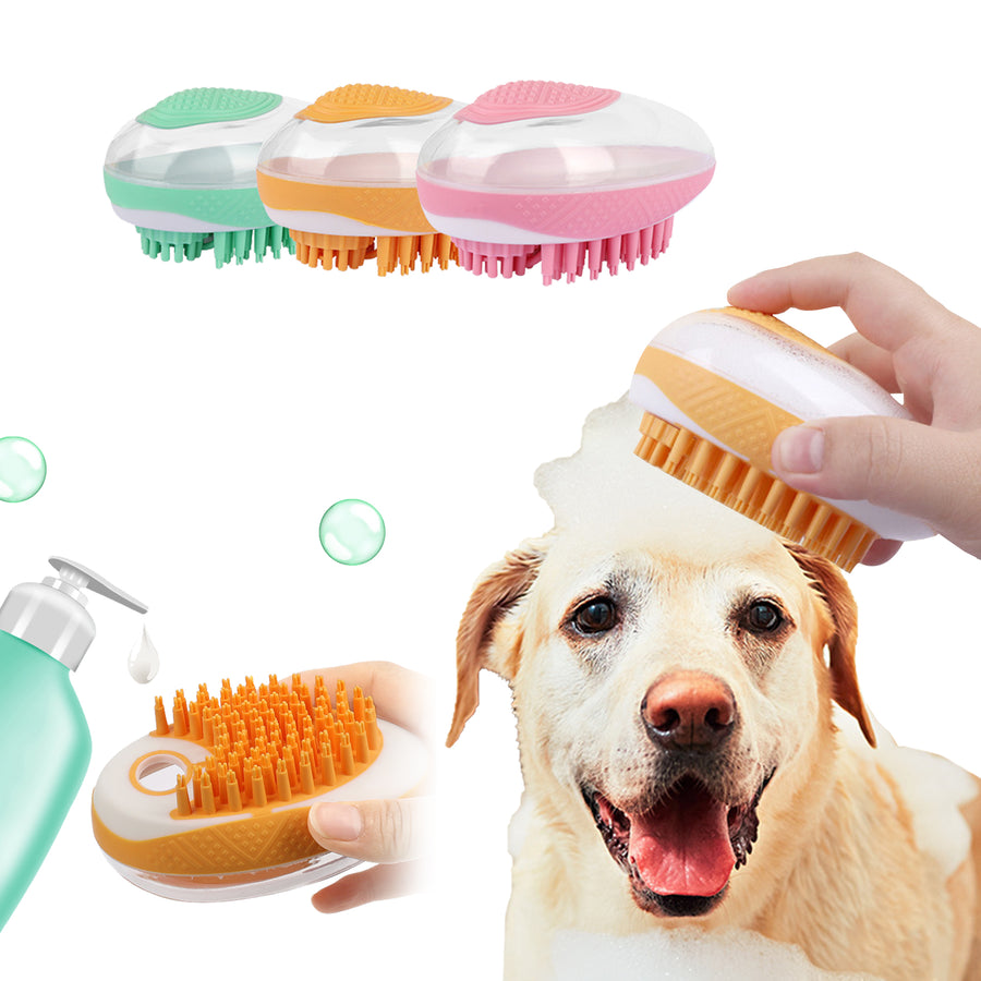 Pet Shampoo Brush PawLuxe 2-in-1 Bath & Massage Brush