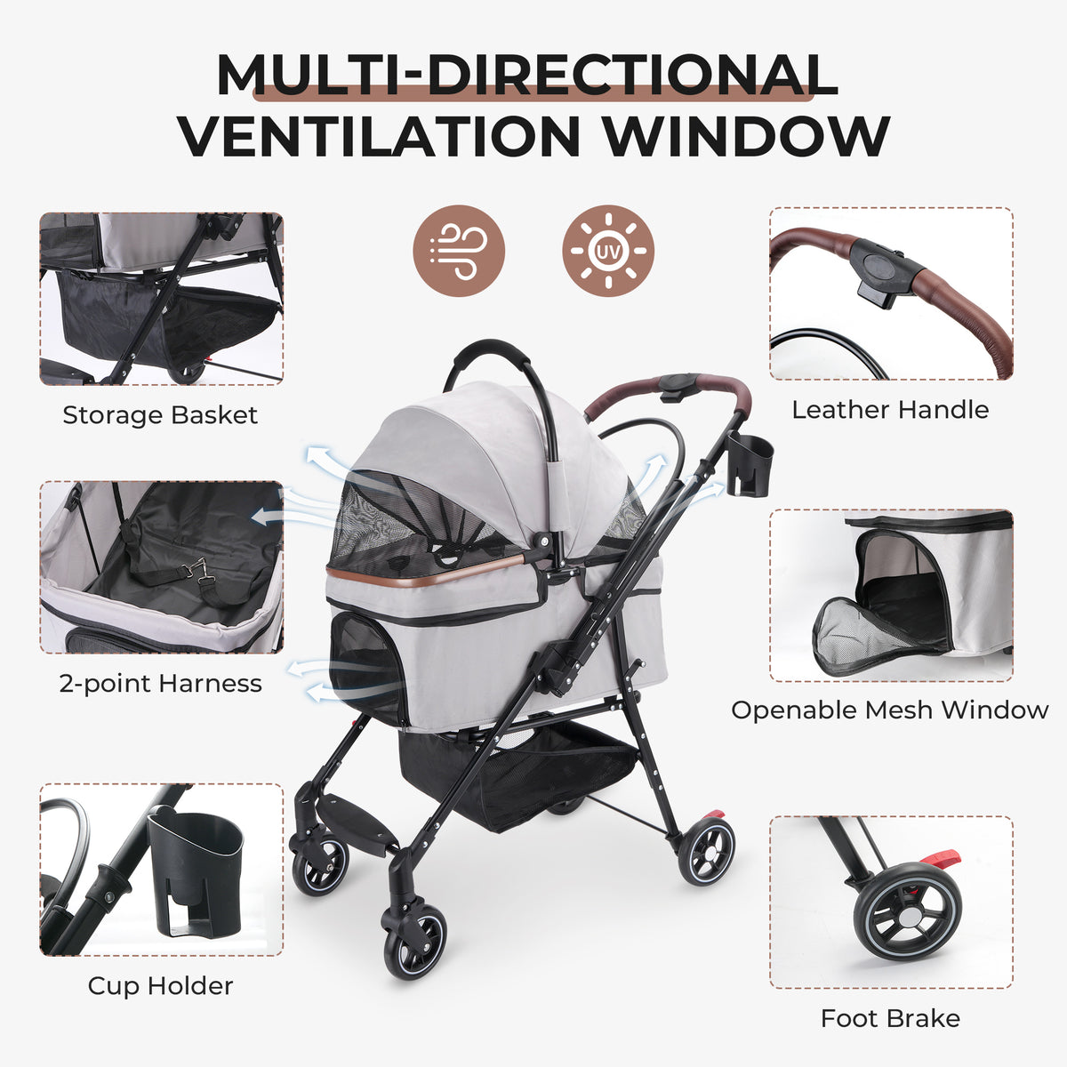 PawCruise The Luxury Foldable Pet Stroller Your Dog Deserves