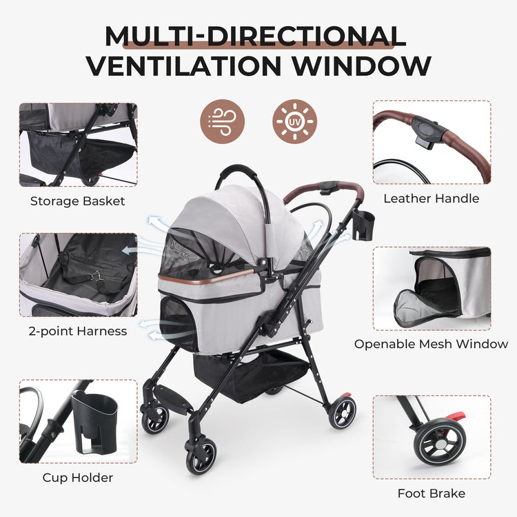 PawCruise The Luxury Foldable Pet Stroller Your Dog Deserves