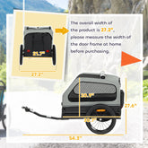 Dog Bike Trailer Foldable Pet Bicycle Trailer for Medium Dogs